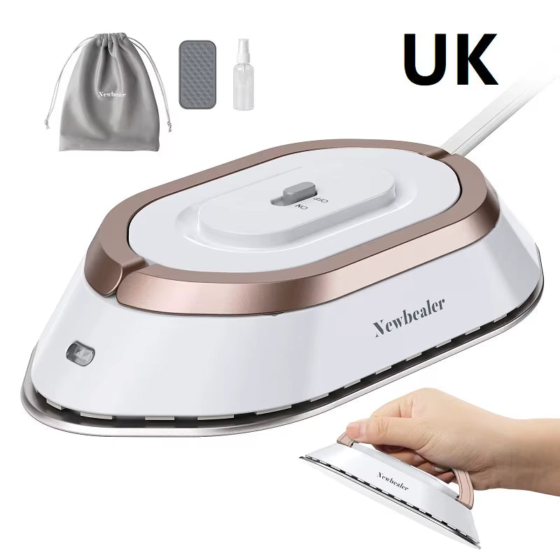 Travel Iron with Dual Voltage 120V/220V Handheld Mini Dry Iron for Clothes No Steam Non-Stick Ceramic Soleplate 30S Fast Heat
