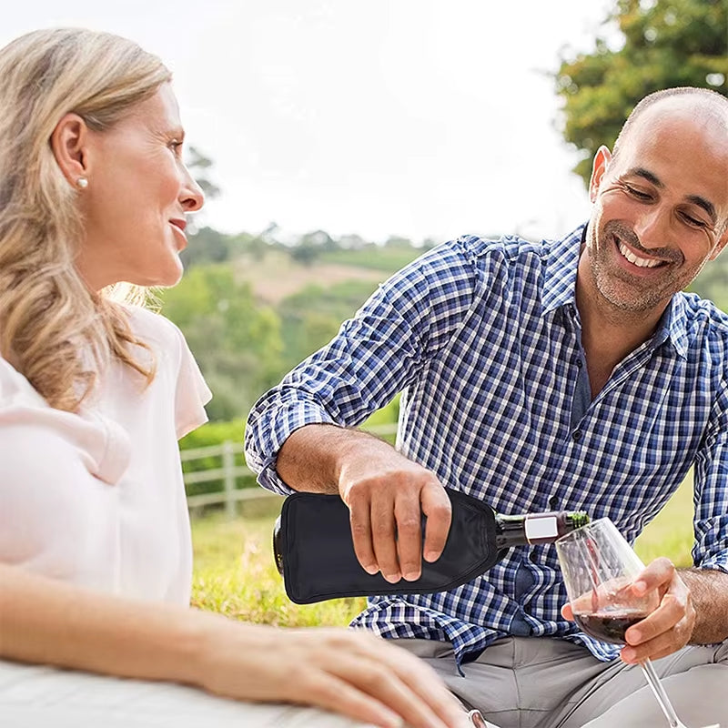 Wine Cooling Holder Ice Bag Jelly Picnic Beverage Nylon Wine Cooler Sleeve Soft Drink Rack Bar Tools for Beer Champagne Bucket