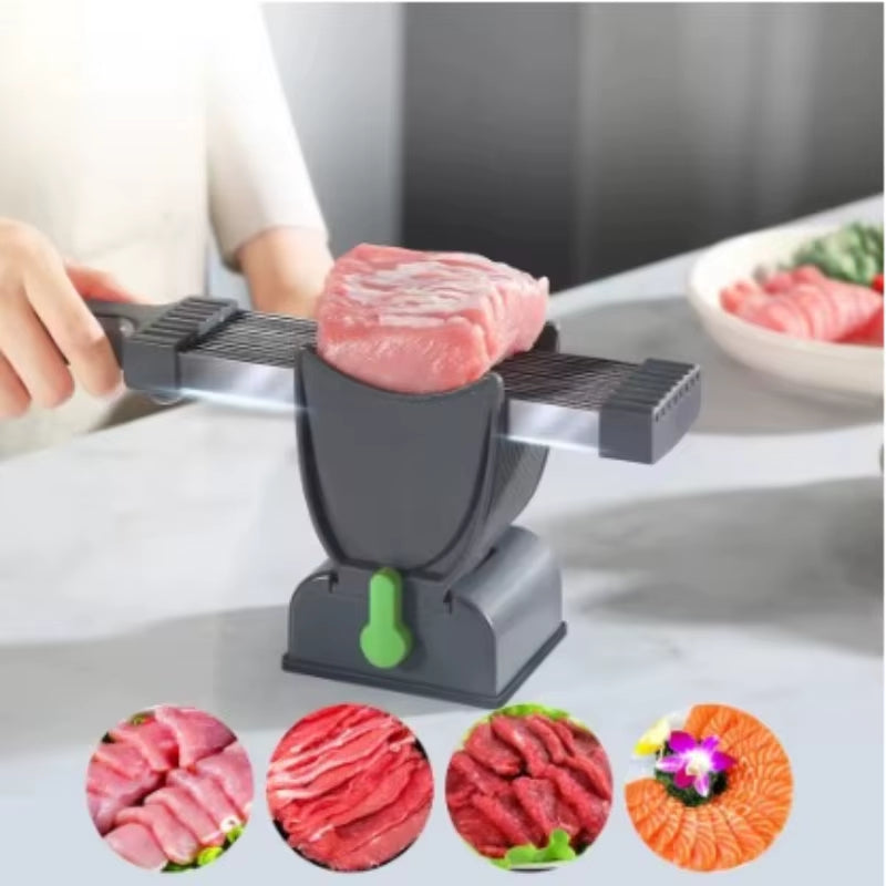 Meat Slicer and Cleaver Kitchen Knife Set for Meat Slicing and Shredding, Manual Fresh Meat Cutter, Slicer for Beef