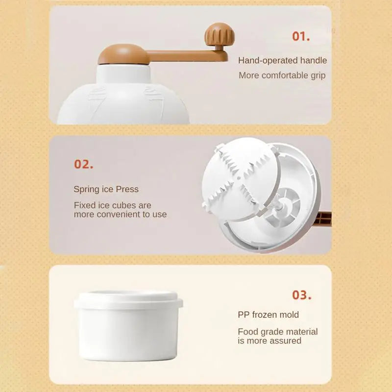 Manual Ice Crushers Home Small Hand-Cranked Ice Crusher Sheep Ice Machine Smoothie Machine Ice Breaker Kitchen Accessories