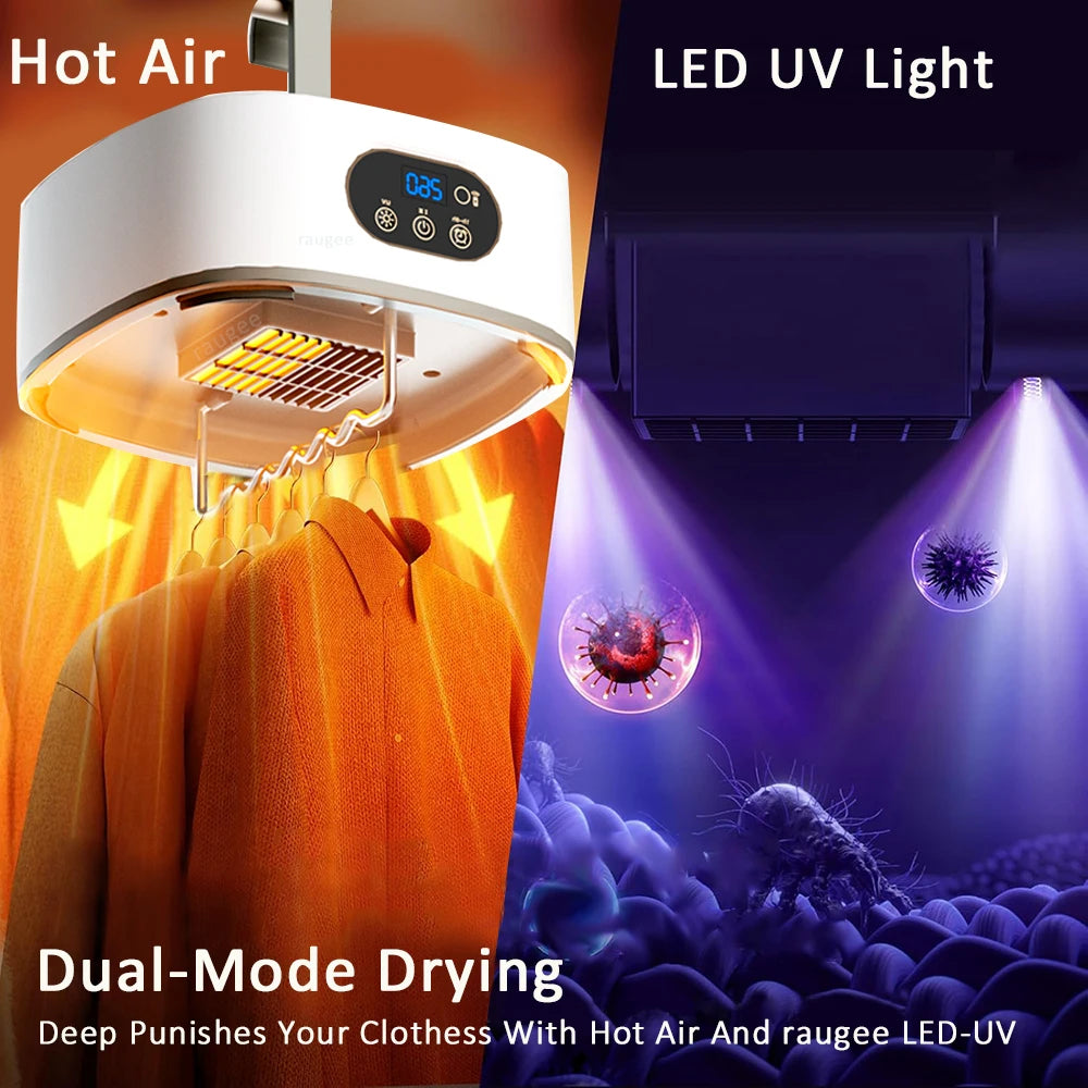 Portable Clothes Dryer Folded Electric Clothing Dryer Multifunctional Intelligent Timed Warm Laundry Dryer with Remote Control