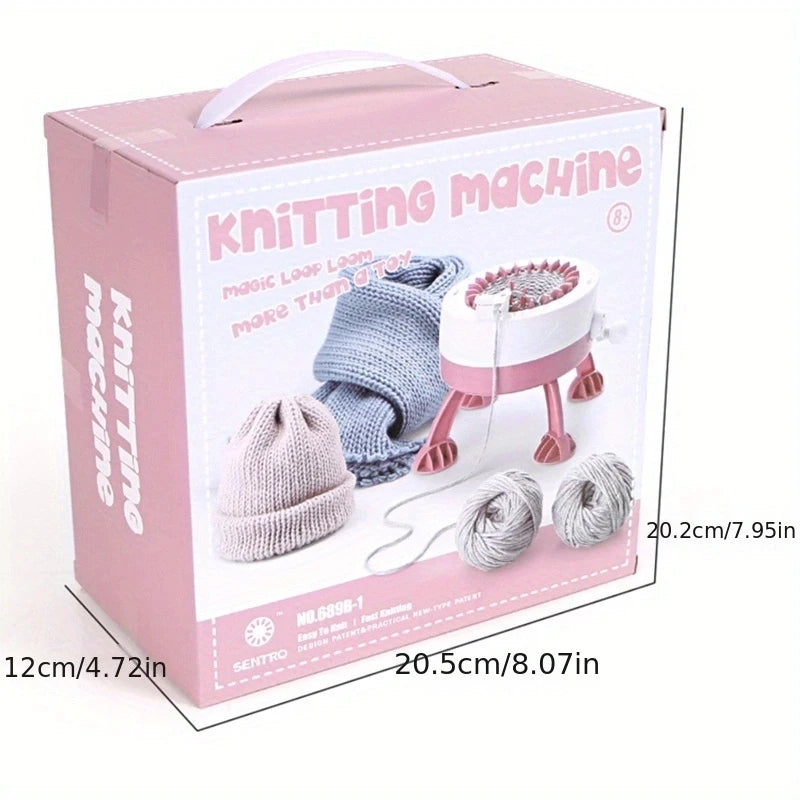 22 Needle Hand Knitting Machine Sentro Knitting Machine DIY Process Project Knitting Process Tools Knitting Scarves Hats Gloves